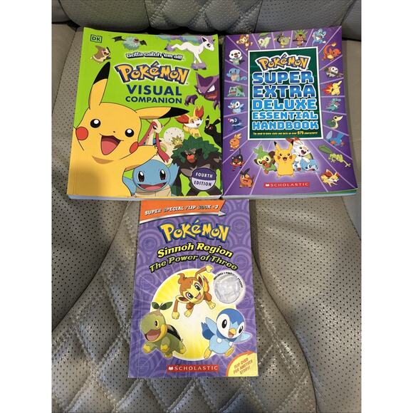 Pokemon Lot of 3: Super Deluxe Essential Ultimate Handbook Sinnoh Scholastic + 2 - Picture 1 of 7